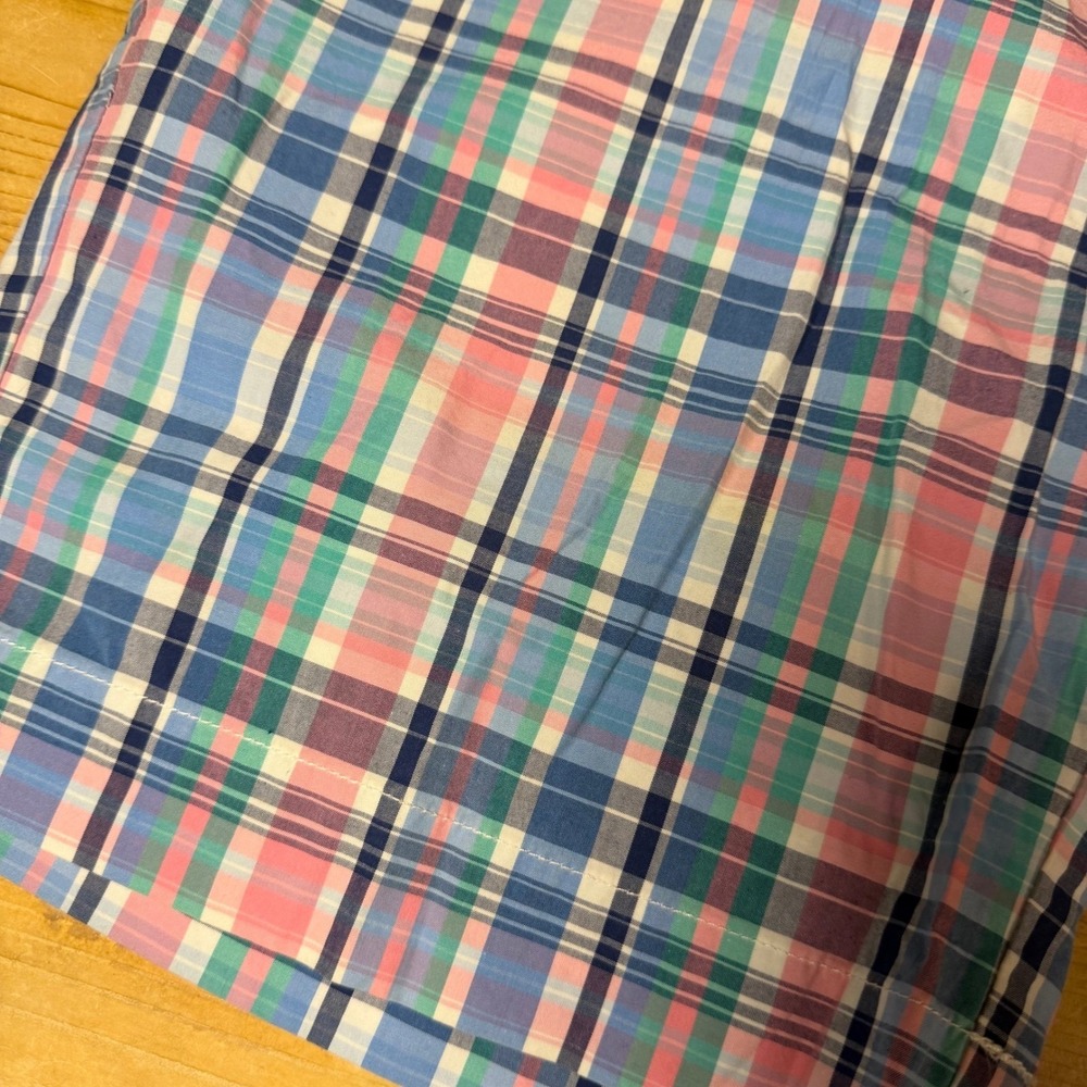 Vineyard Vines Mens 36 Plaid Shorts Pink Blue Teal Preppy Summer 9 Inch Inseam - Picture 7 of 7